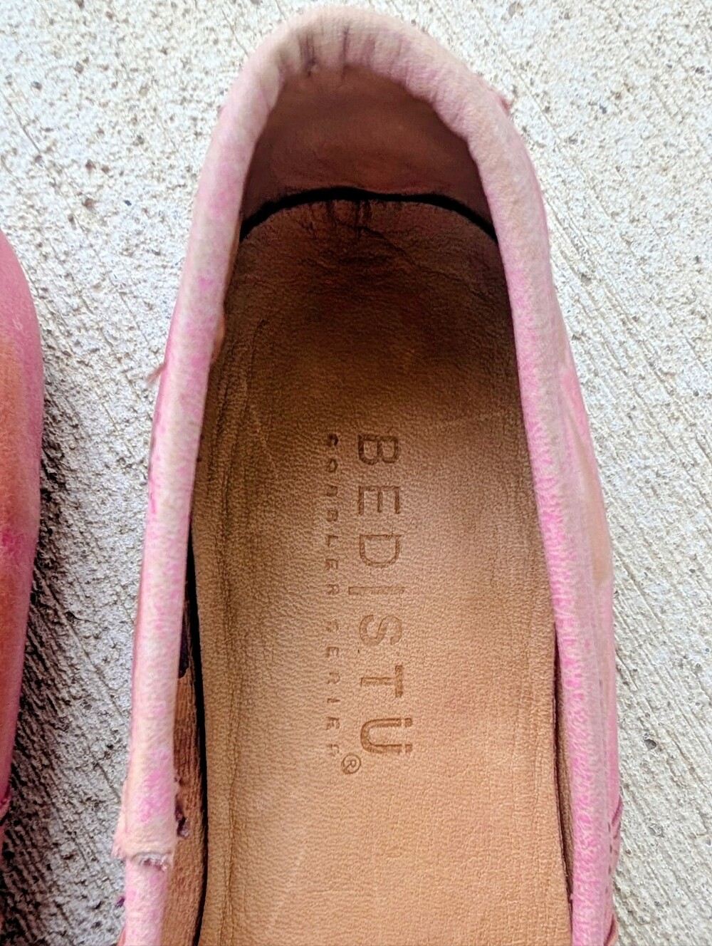 Bed Stu Pink Leather Round-Toe Ballet Flats - Picture 5 of 5